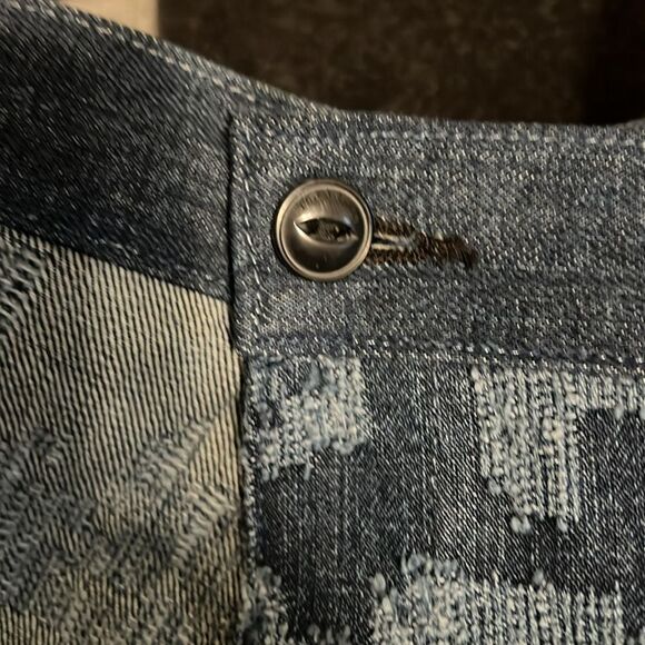 Rag & Bone Marina Textured Blue Indigo‎ Wrap Denim Mini Skirt Size 6 - Picture 11 of 13